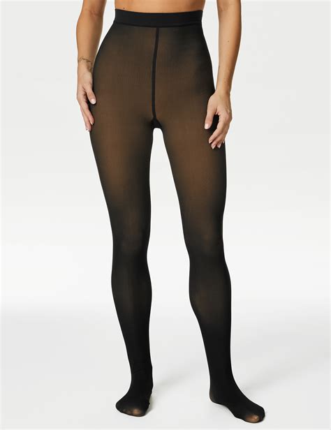 nude fleece tights|140 Denier Thermal Sheer Fleece Tights 